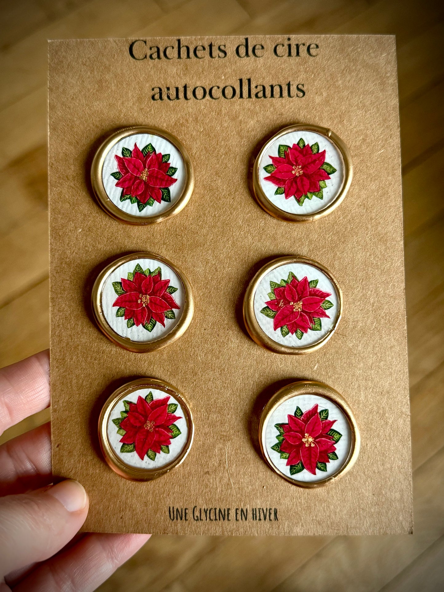 « Cachets de cire » Poinsettia